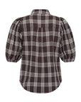 SISTERS POINT BLOUSE ELLA-SH90 BROWN CHECK