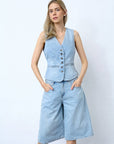 SISTERS POINT SHORT FABA-SHO L. BLUE DENIM