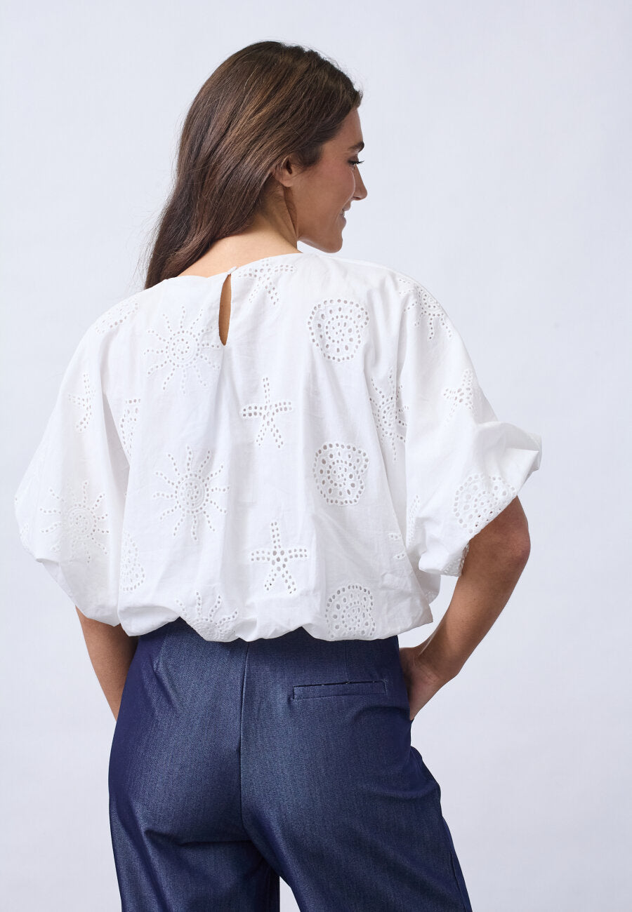 SISTERS POINT BLOUSE GUFO-TOP4 WHITE