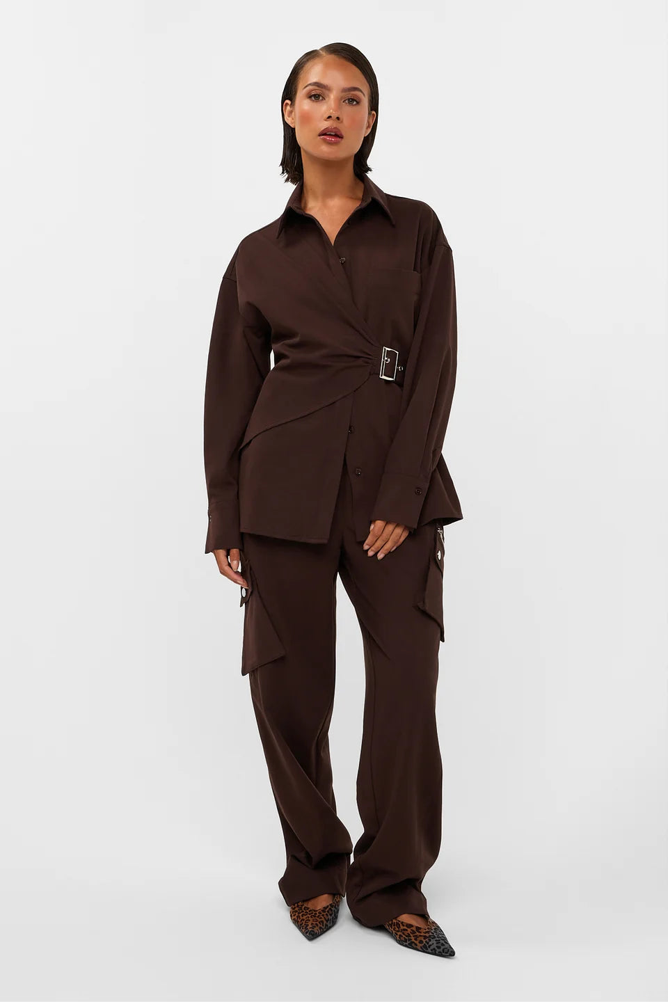 STUDIO AMAYA PANTS ZORELLE BROWN