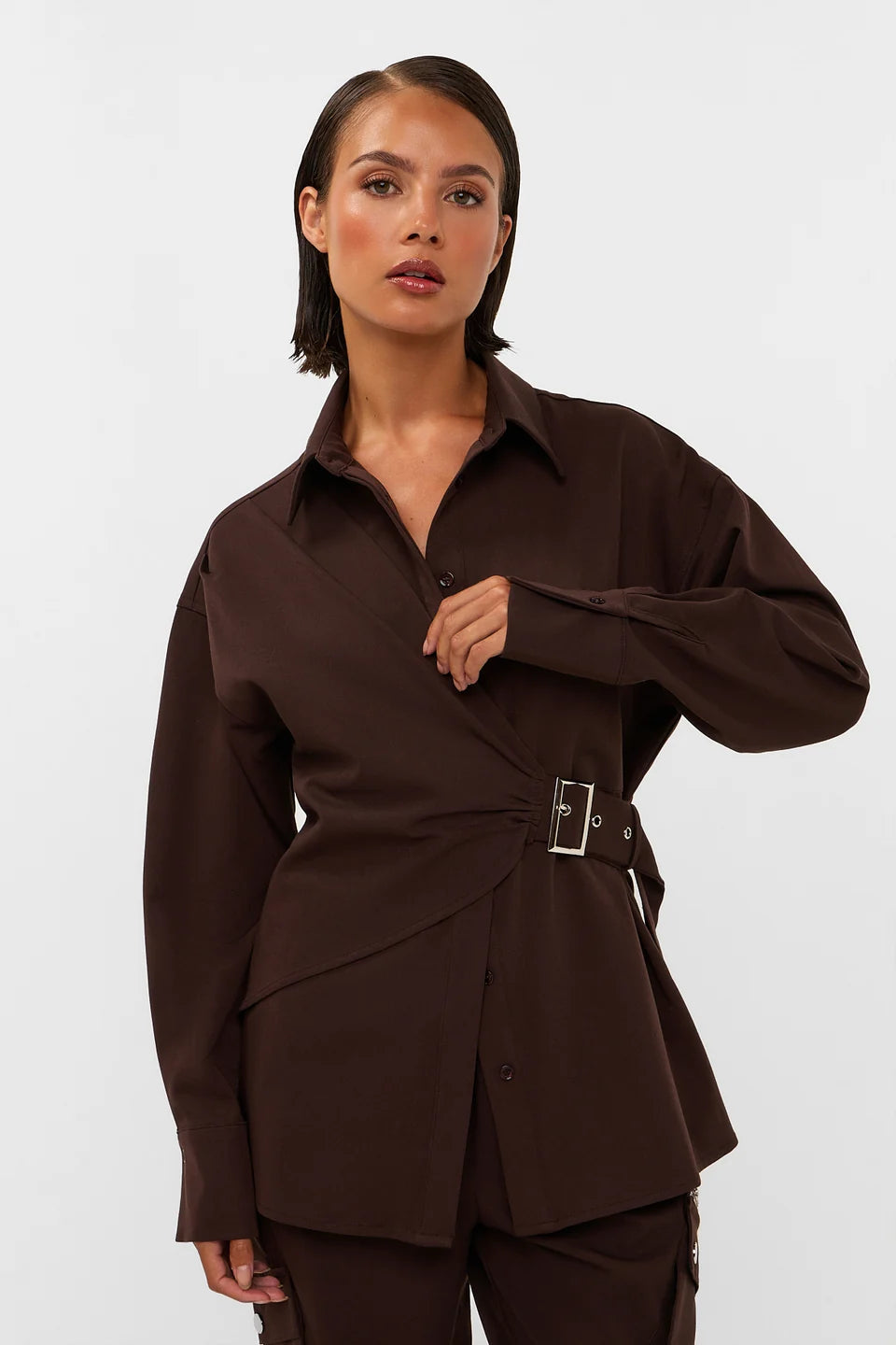 STUDIO AMAYA BLOUSE ROOS BROWN