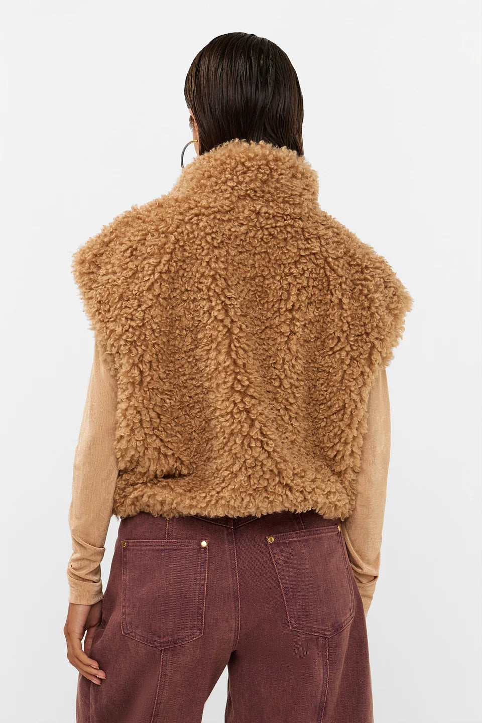 STUDIO AMAYA GILET SIRA FLUFFY BEIGE