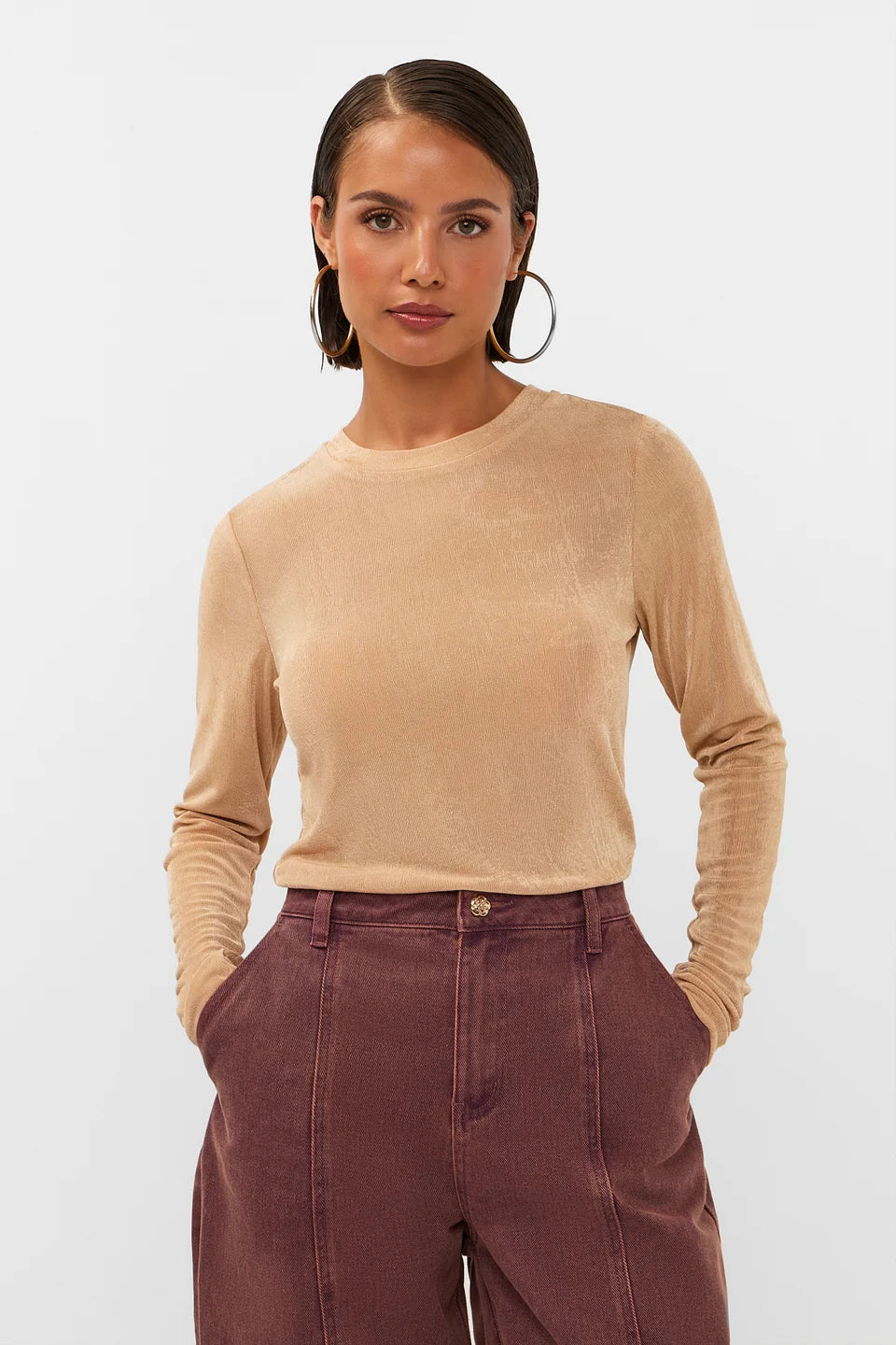 STUDIO AMAYA T-SHIRT LYNN TOP BEIGE