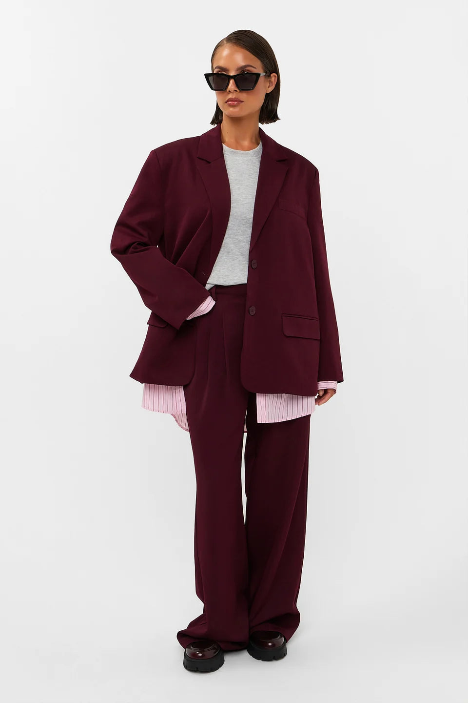 STUDIO AMAYA PANTS JACKIE BROEK BORDEAUX