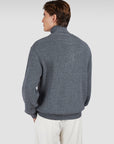 PAUL & SHARK PULLOVER HALF-ZIP TECH WOOL CASTLEROCK-RUTHENIUM