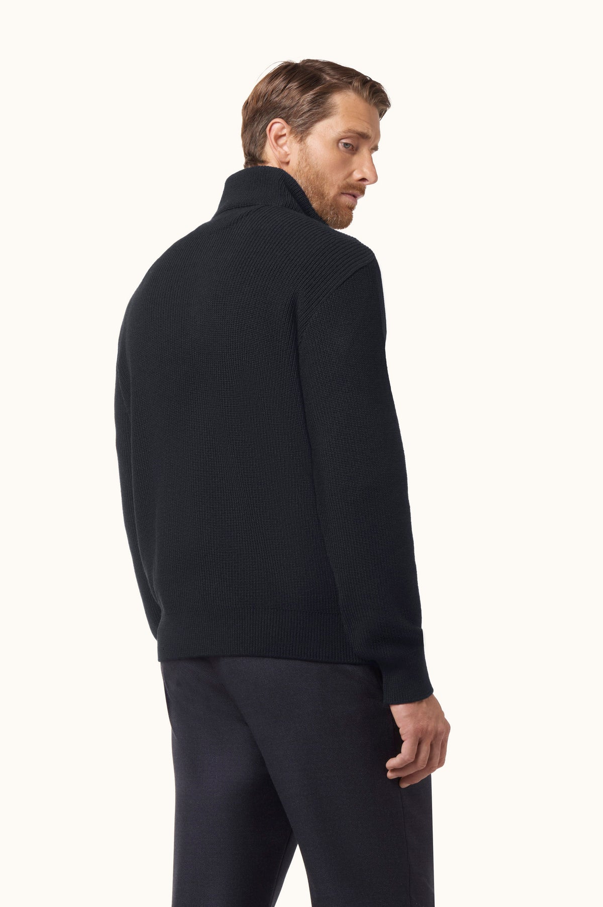 PAUL &amp; SHARK PULLOVER TECH HALF-ZIP WOOL TYPHOON PLATINUM DETAILS BLUE