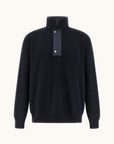 PAUL & SHARK PULLOVER TECH HALF-ZIP WOOL TYPHOON PLATINUM DETAILS BLUE
