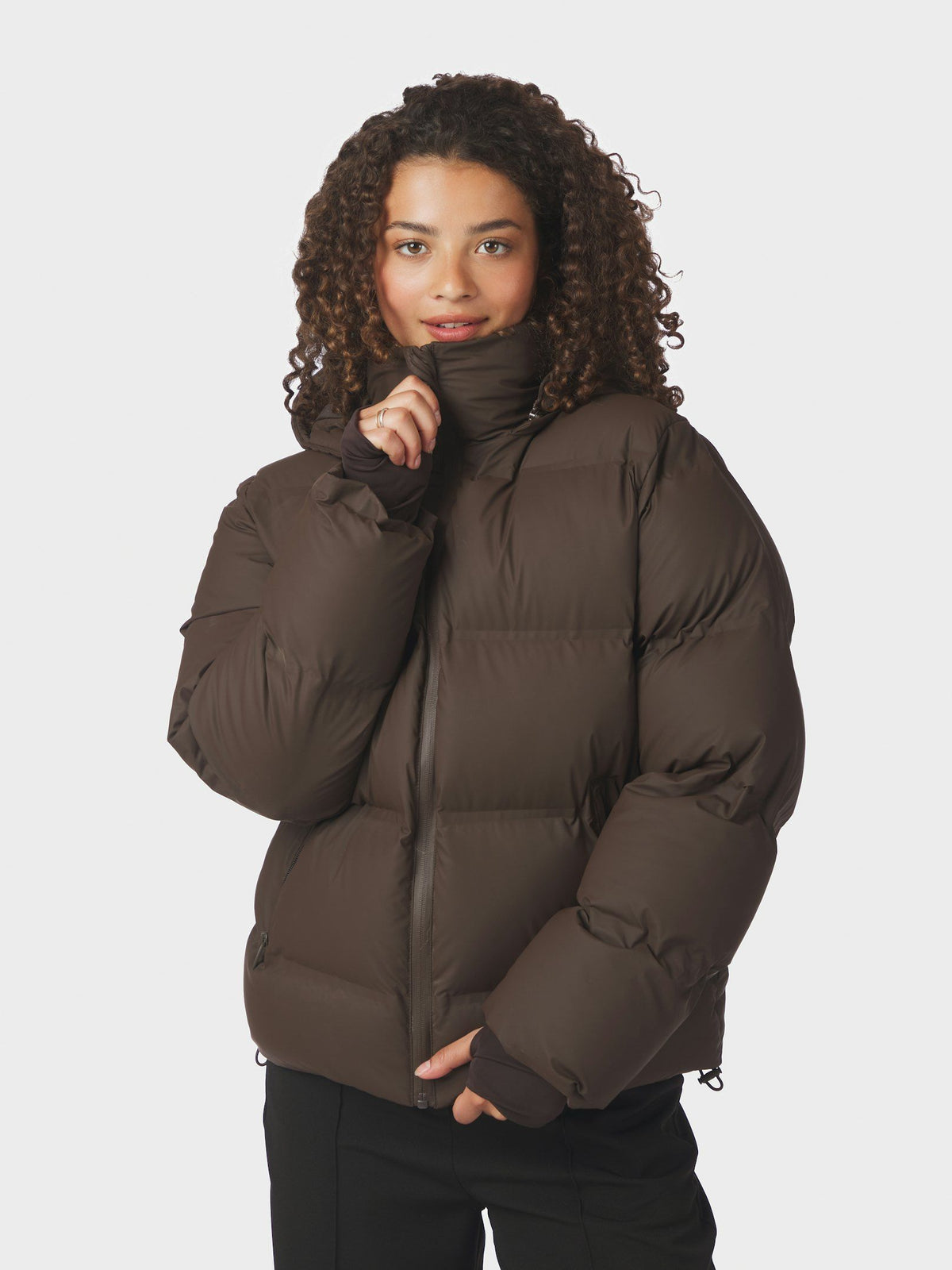 NEO NOIR JAS FOX C PUFFER JACKET DARK BROWN