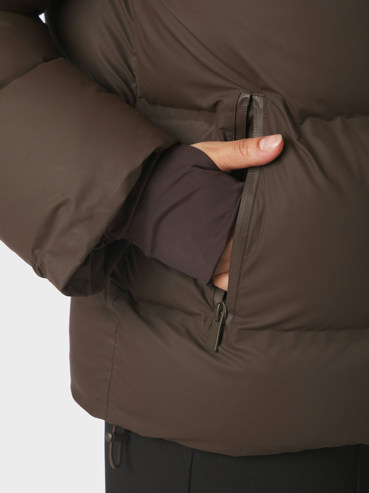 NEO NOIR JAS FOX C PUFFER JACKET DARK BROWN