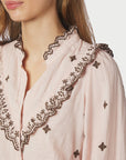 NEO NOIR BLOUSE DEGAS DUSTY ROSE/BROWN
