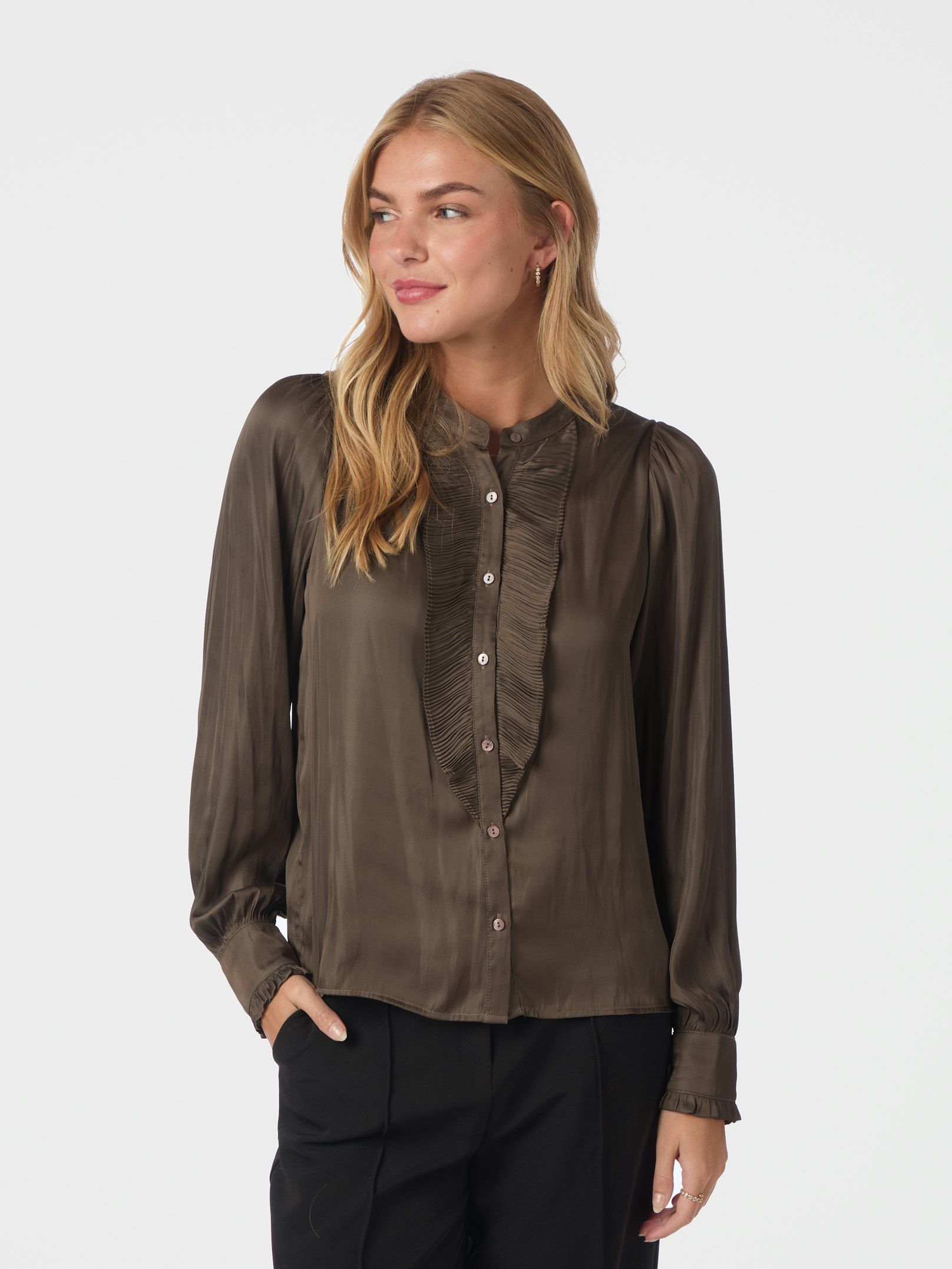 NEO NOIR BLOUSE ZOLA BROWN