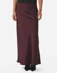NEO NOIR ROK VICKY HEAVY SATEEN SKIRT BURGUNDY