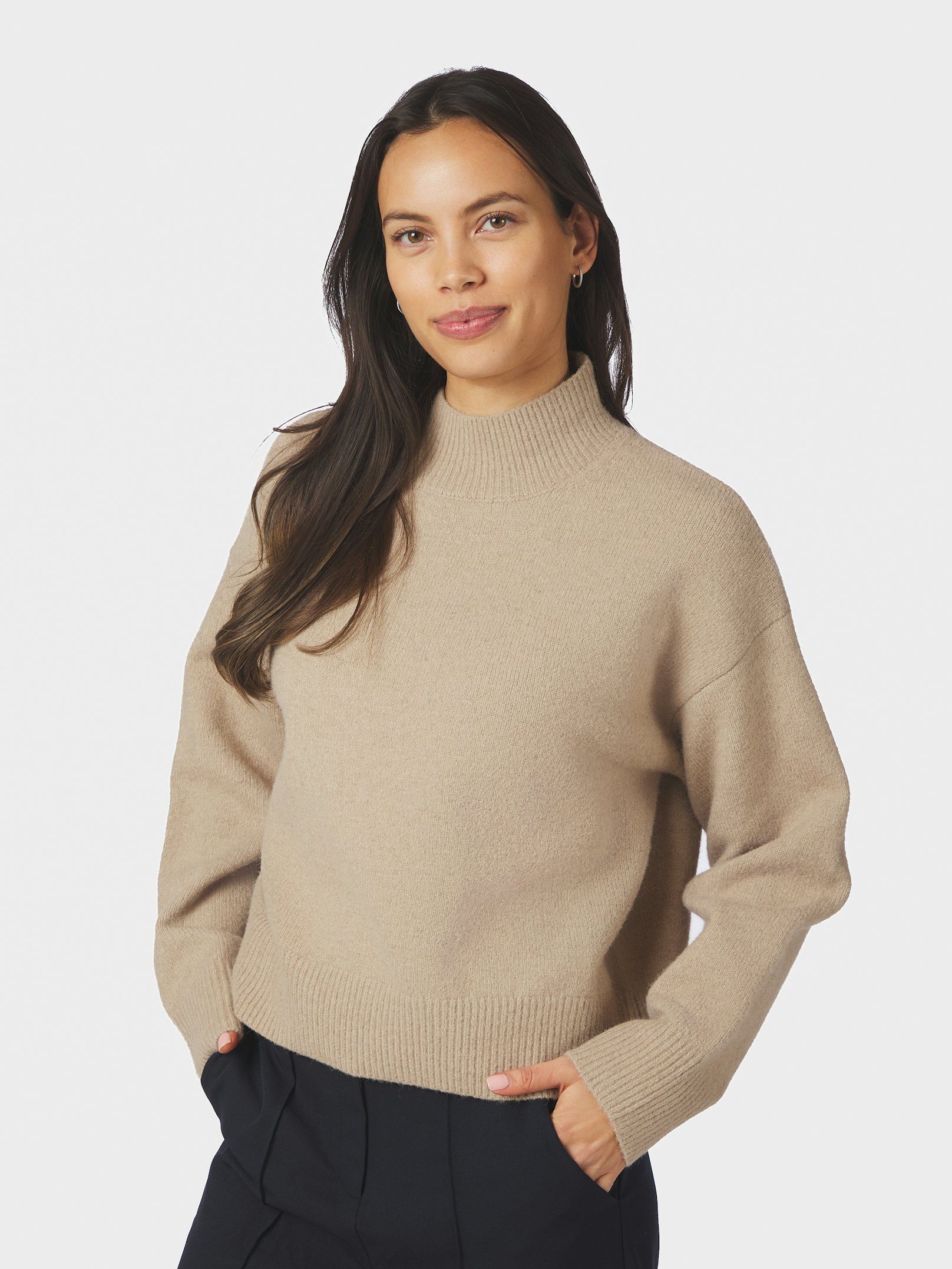 NEO NOIR PULLOVER PAULINA KNIT WARM GREY