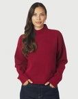 NEO NOIR PULLOVER PAULINA KNIT DARK RED
