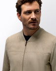 STATE OF ART VEST BOMBER SUÉDELOOK BEIGE