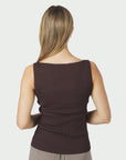 NEO NOIR TOP TALIA GLITTER KNIT BURGUNDY