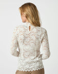 NEO NOIR TOP LIZA LACEFLOWER BLOUSE CREME