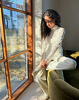 NEO NOIR TOP LIZA LACEFLOWER BLOUSE CREME