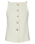 NEO NOIR GILET KYLIE STRUCTURE WAISTCOAT OFF WHITE