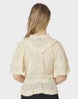 NEO NOIR BLOUSE EVIENNE S VOILE TOP BUTTER YELLOW