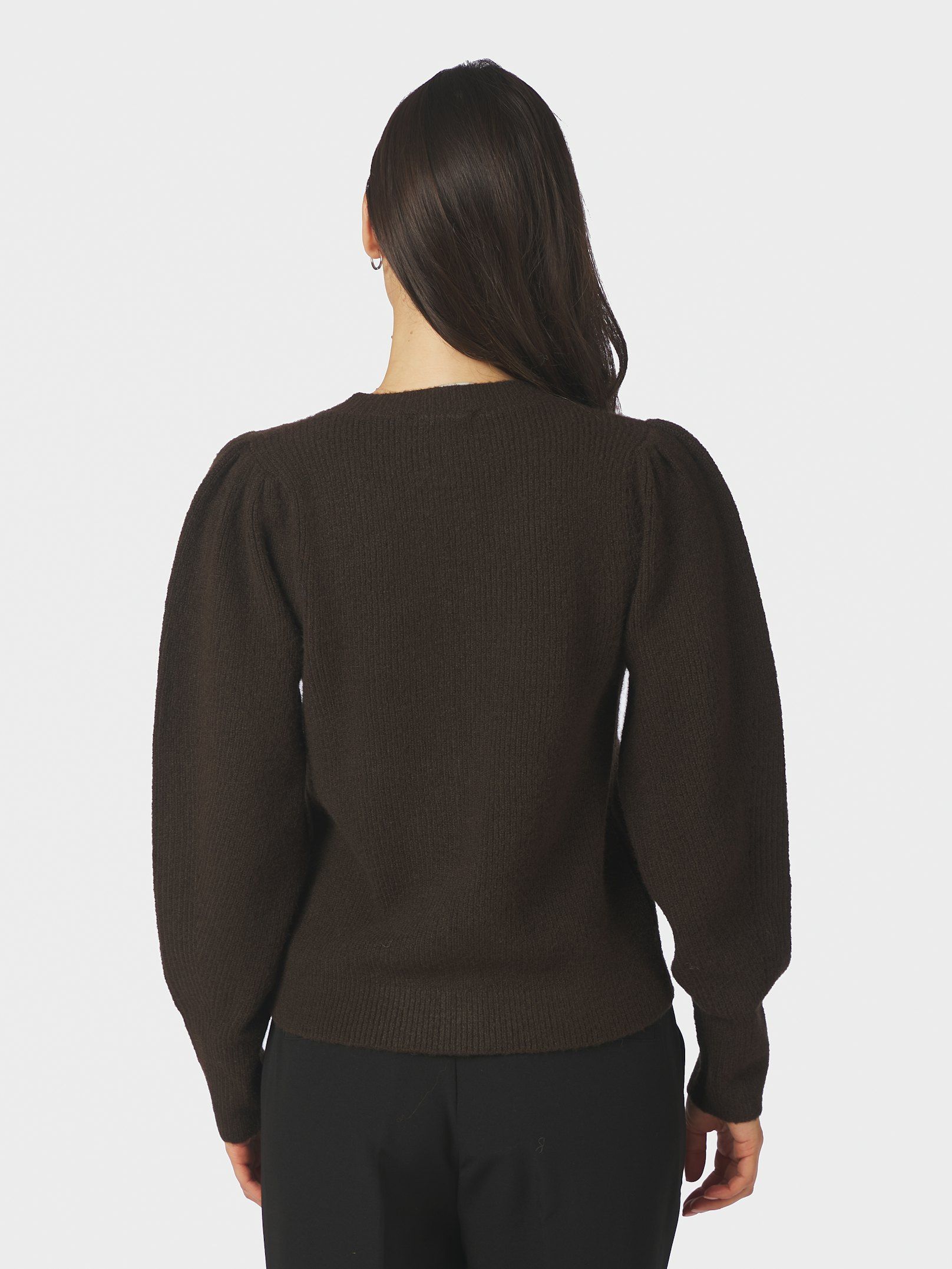 NEO NOIR VEST NUNA KNIT CARDIGAN BROWN