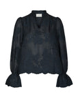 NEO NOIR BLOUSE AMARA BIG EMBROIDERY NAVY