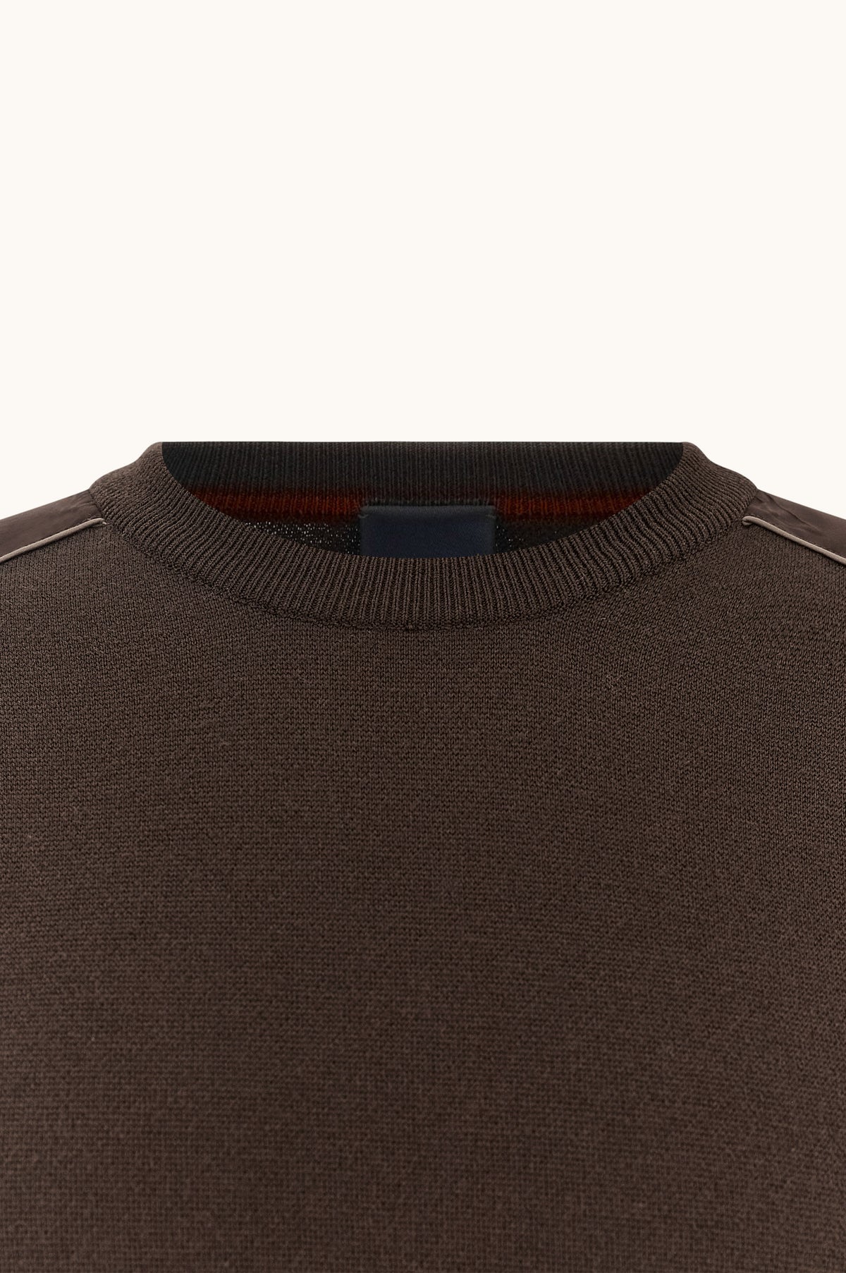PAUL &amp; SHARK PULLOVER NELSON WOOL TYPHOON PLATINUM DETAILS COFFEE