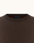 PAUL & SHARK PULLOVER NELSON WOOL TYPHOON PLATINUM DETAILS COFFEE