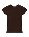 NEO NOIR T-SHIRT TIRRA KNIT TEE BROWN