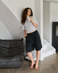 NEO NOIR PANTS NIKA BERMUDA SHORT BLACK