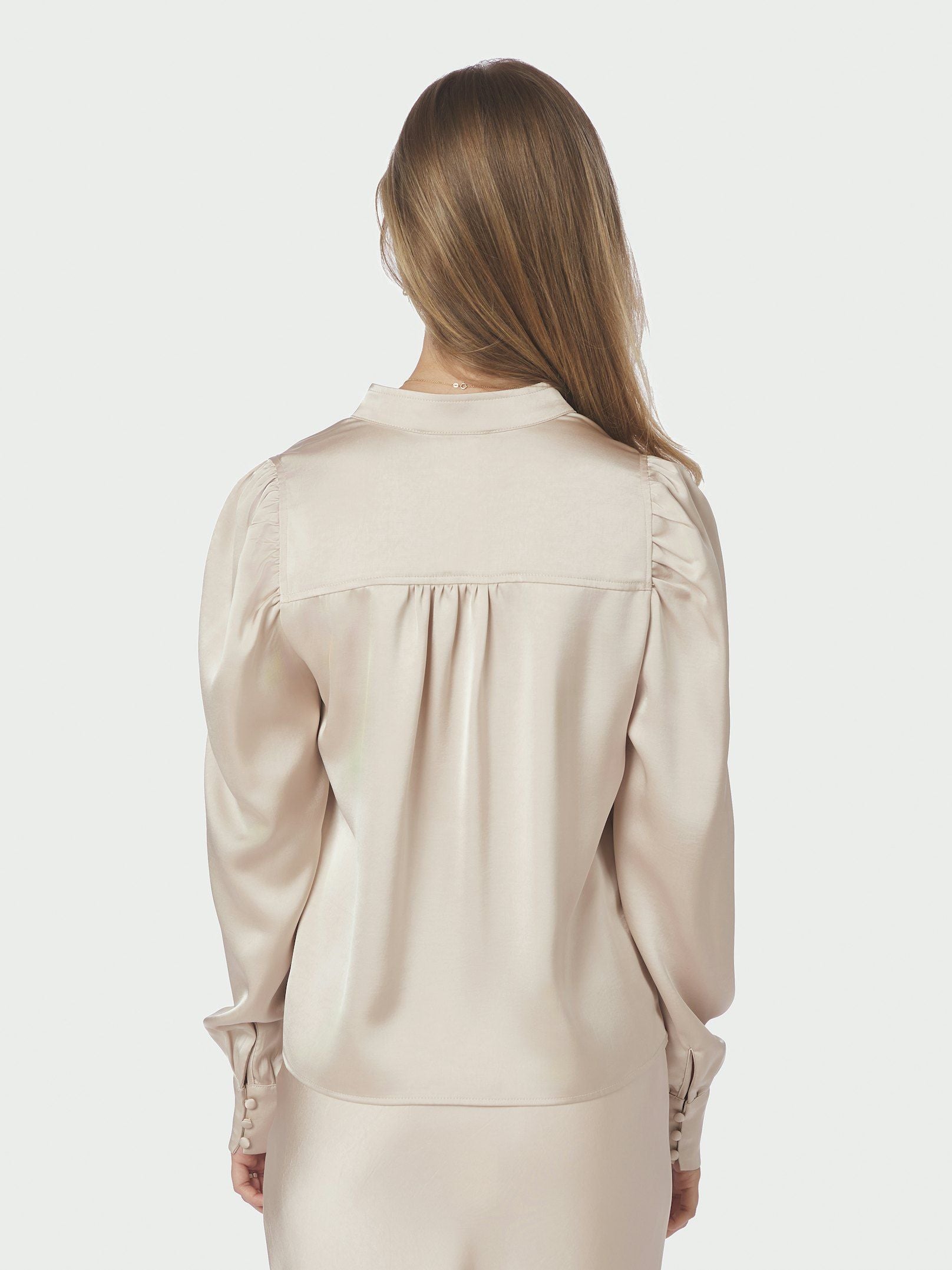 NEO NOIR BLOUSE ROSSLYN HEAVY SATEEN CHAMPAGNE
