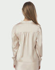 NEO NOIR BLOUSE ROSSLYN HEAVY SATEEN CHAMPAGNE