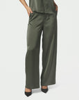 NEO NOIR PANTS EMMETT HEAVY SATEEN DEEP GREEN