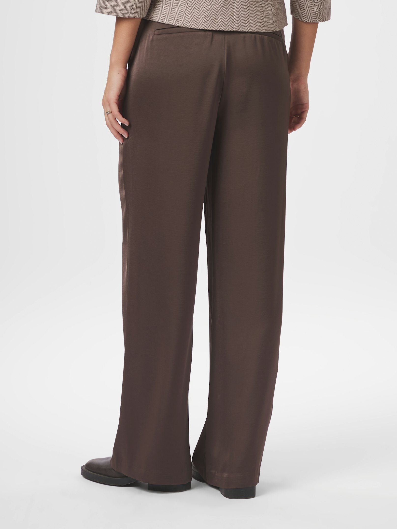 NEO NOIR PANTS EMMETT HEAVY SATEEN DARK BROWN