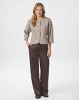 NEO NOIR PANTS EMMETT HEAVY SATEEN DARK BROWN