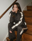 NEO NOIR JACK VERA TRACK SUIT VEST DARK BROWN