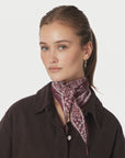 NEO NOIR SJAAL KINESSA PAISLEY SCARF DARK ROSE