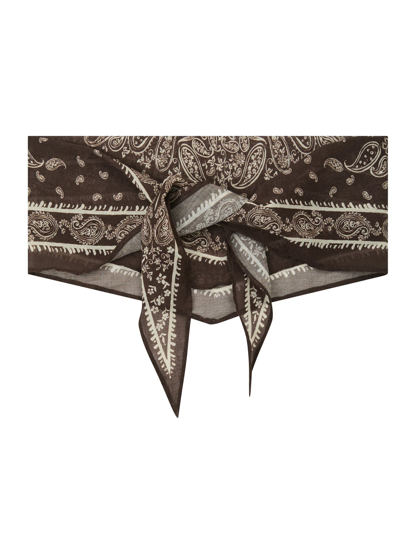 NEO NOIR SJAAL KINESSA PAISLEY SCARF DARK BROWN