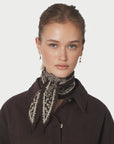 NEO NOIR SJAAL KINESSA PAISLEY SCARF DARK BROWN