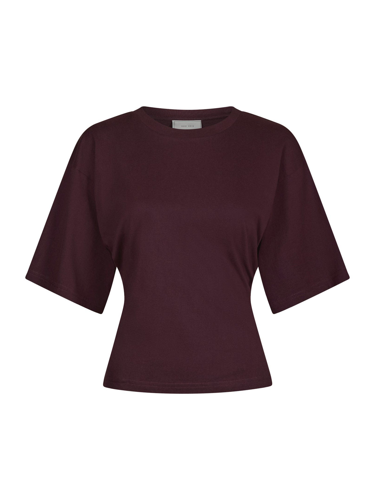NEO NOIR T-SHIRT ASHA BOXY TEE BORDEAUX