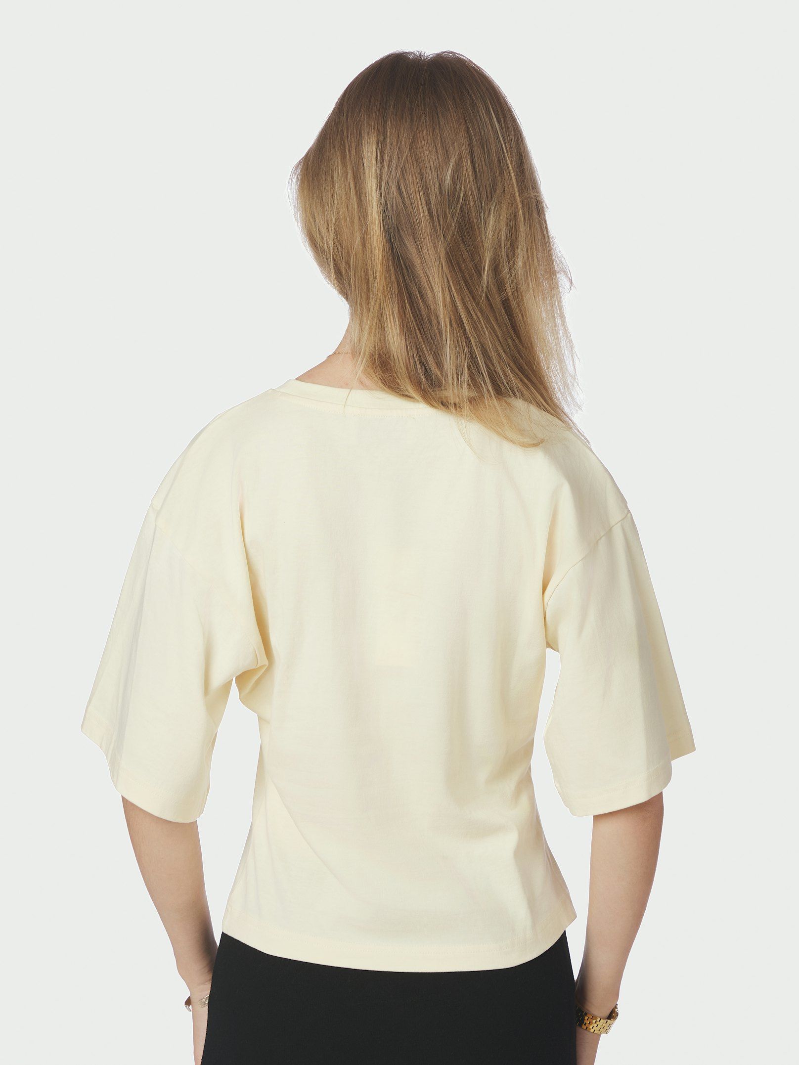 NEO NOIR T-SHIRT ASHA BOXY TEE BUTTER YELLOW