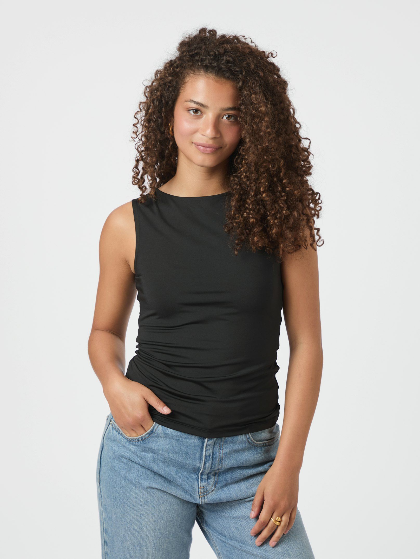 NEO NOIR T-SHIRT DITTY JERSEY TOP BLACK