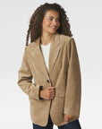 NEO NOIR BLAZER NAMY IMITATED SUEDE SAND