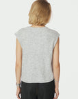 NEO NOIR GILET EVEREST KNIT VEST LIGHT GREY MELANGE