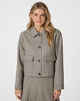 NEO NOIR JACKET ROMANA HERRINGBONE DUSTY BROWN