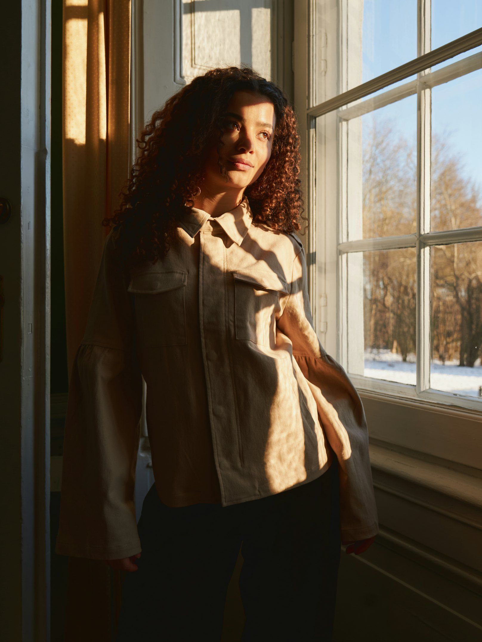 NEO NOIR JACKET JAYNOR BLAZER DENIM SAND