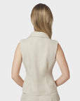 NEO NOIR GILET ANNABELLA STRUCTURE WAISTCOAT CREME