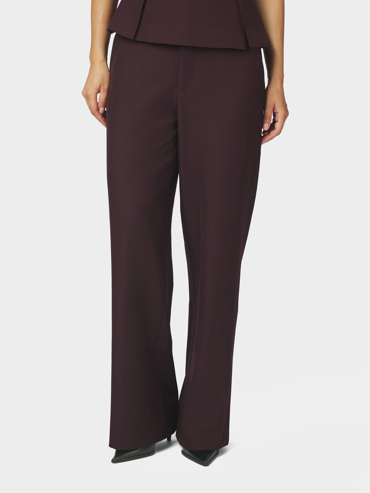 NEO NOIR PANTS EMMETT STRUCTURE CHOCOLATE PLUM