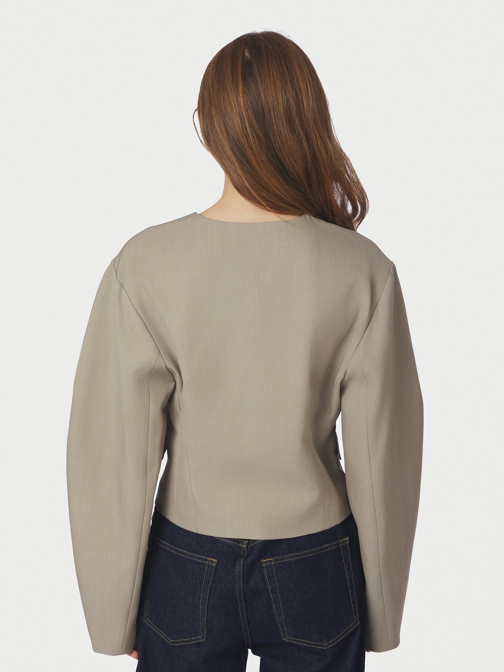 NEO NOIR BLAZER ARANTI STRUCTURE CURVE JACKET WARM GREY