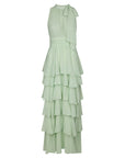 NEO NOIR JURK MARLI SOLID CHIFFON DRESS LIGHT GREEN